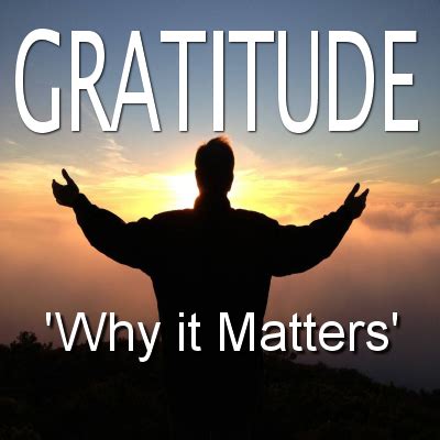 Why Gratitude Matters