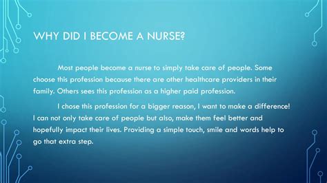 Why I Want to Be a Nurse