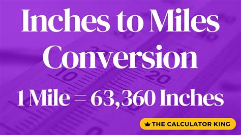 Why Inch-Mile Conversion Matters