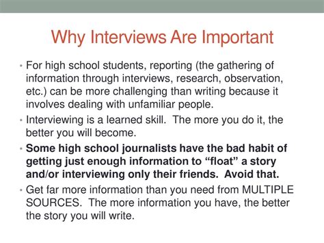 Why Interviews Matter