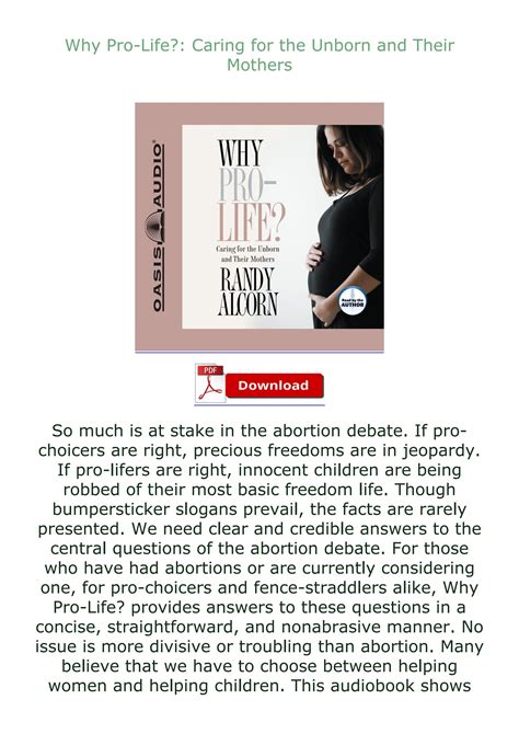 Why Pro Life Caring for the Unborn and Their Mothers Doc