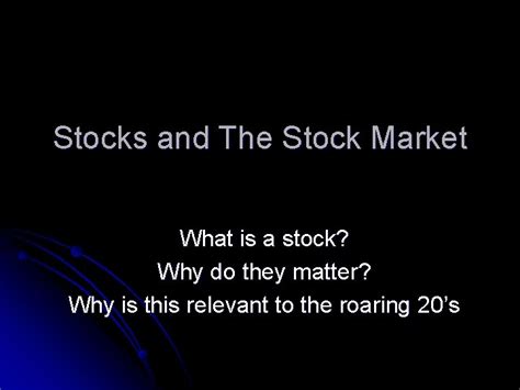 Why Very Stocks Matter