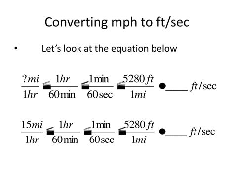 Why the mph to ft/sec Conversion Matters