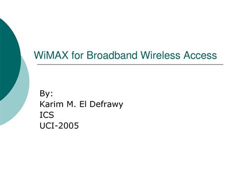 WiMAX Technology for Broadband Wireless Access Epub