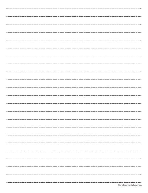 Wide Lined Paper Template