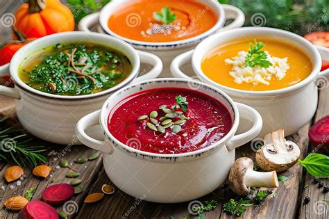 Wide variety of soups: