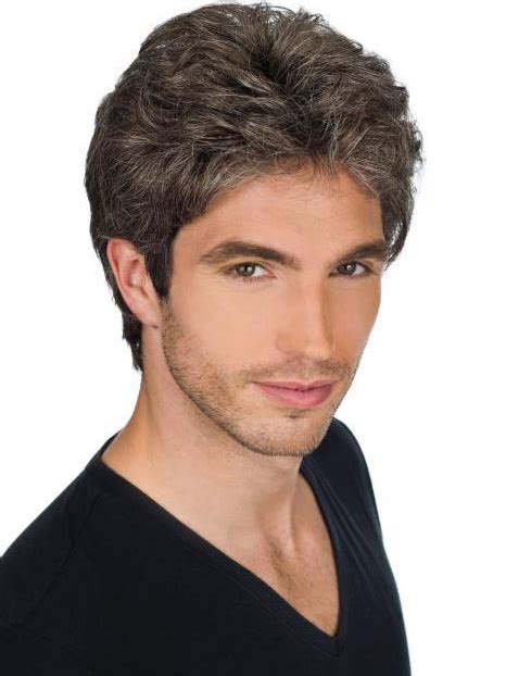 Wigs For Older Men: Brown Monofilament Cropped Straight Wigs