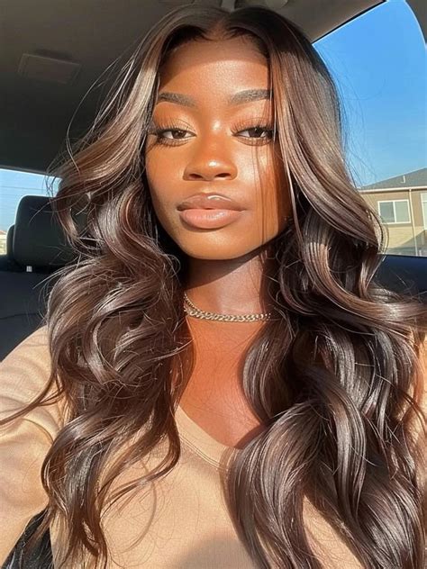 Wigs On Sale For African American Wavy Brown Layered Wigs