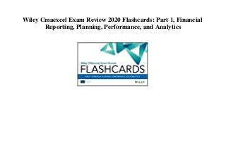 Wiley CMAexcel Exam Review 2014 Flashcards Financial Planning Doc