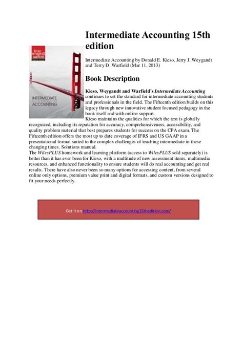 Wiley Intermediate Accounting 15th Edition Solution Manual Kindle Editon