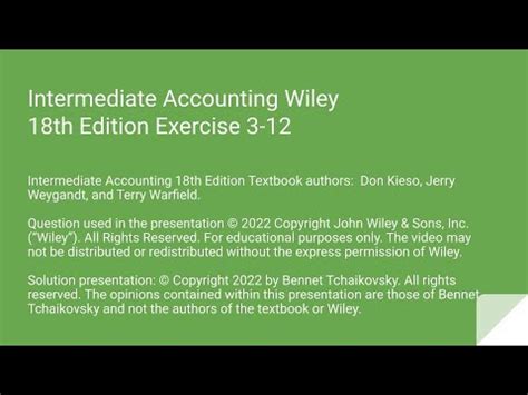 Wiley Intermediate Accounting Solutions PDF