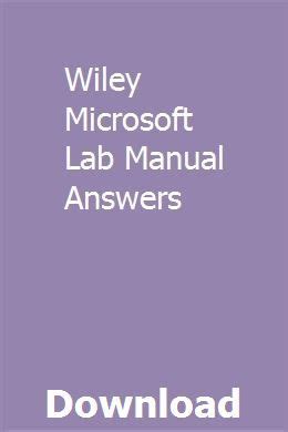 Wiley Microsoft Lab Manual Answers Reader