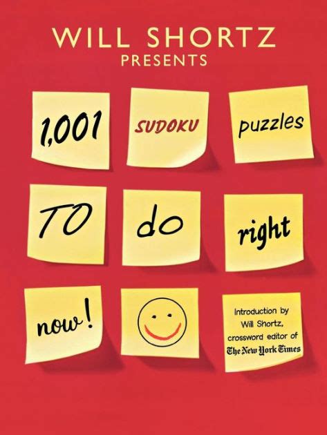 Will Shortz Presents 1001 Sudoku Puzzles to Do Right Now Epub