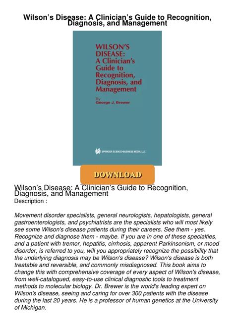 Wilson's Disease A Clinician's Guide to Recognition, Diagn Kindle Editon