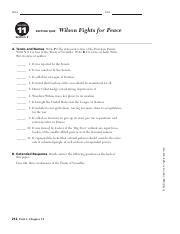 Wilson Fights For Peace Section Quiz Answers PDF