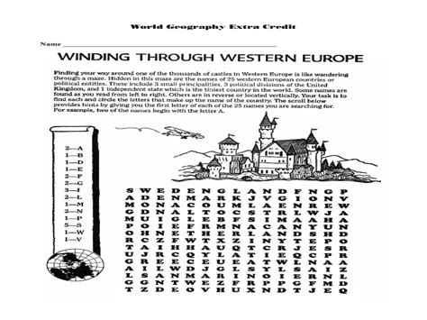 Winding Through Western Europe Answers Reader