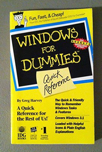 Windows 31 For Dummies Quick Reference Kindle Editon