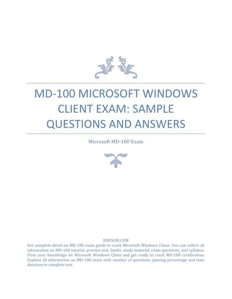 Windows Exam Questions And Answers Epub