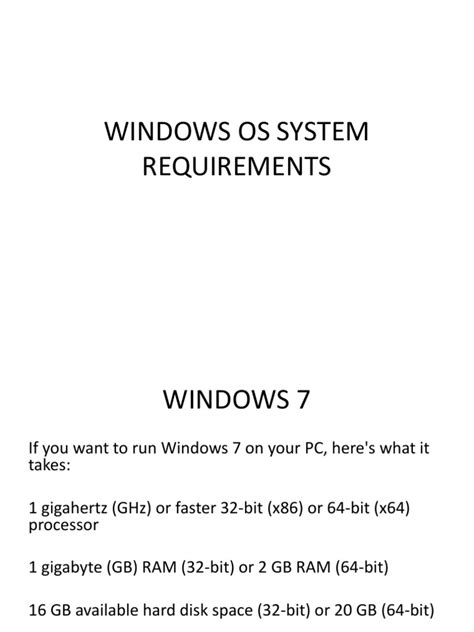 Windows OS System Requirements: A Comprehensive Guide for Optimal Performance