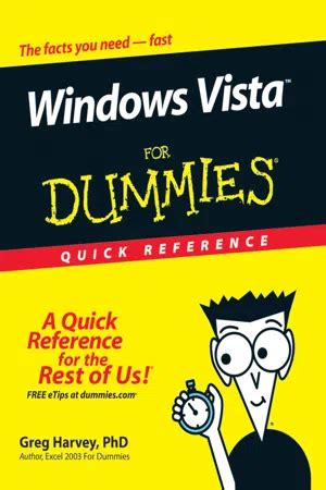 Windows Vista For Dummies Quick Reference Kindle Editon