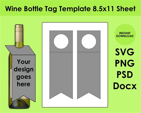 Wine Tag Template