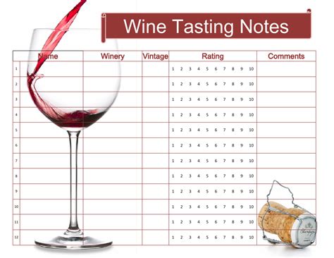 Wine Tasting Template