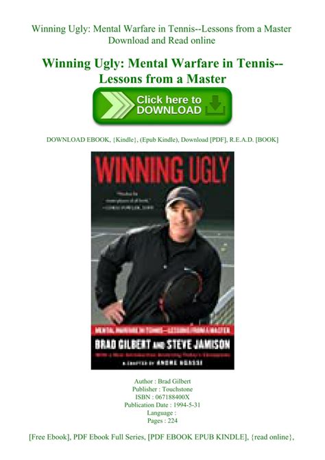 Winning.Ugly.Mental.Warfare.in.Tennis.Lessons.from.a.Master Ebook Epub