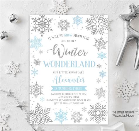 Winter Wonderland Invitation Templates