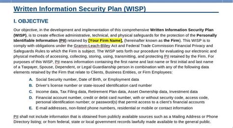 Wisp Policy Template