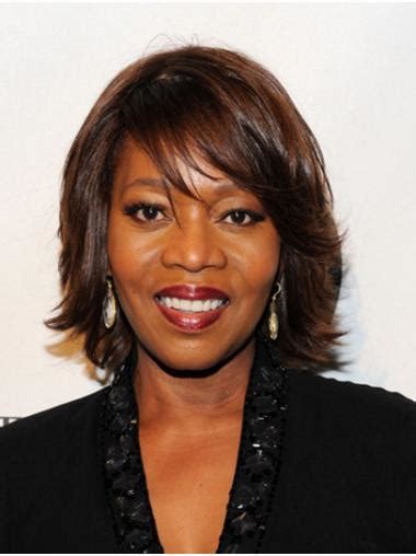 With Bangs Straight 12" Capless Alfre Woodard Wigs