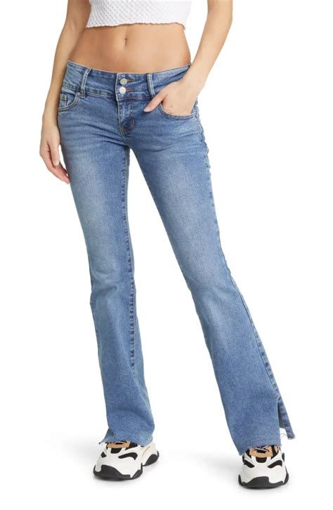 With Low-Rise Jeans: