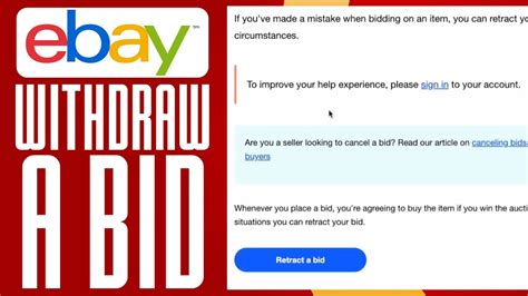 Withdrawing eBay Bids: A Comprehensive Guide