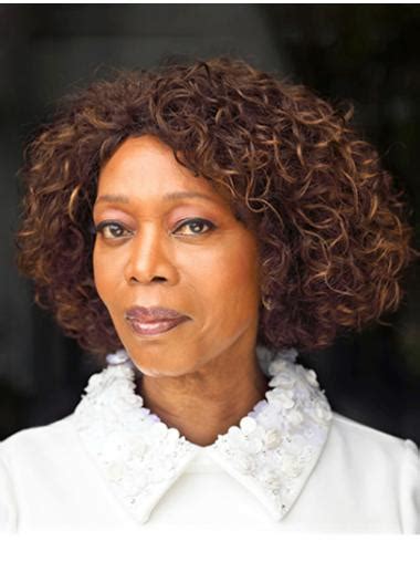 Without Bangs Curly 10" Lace Front Alfre Woodard Wigs