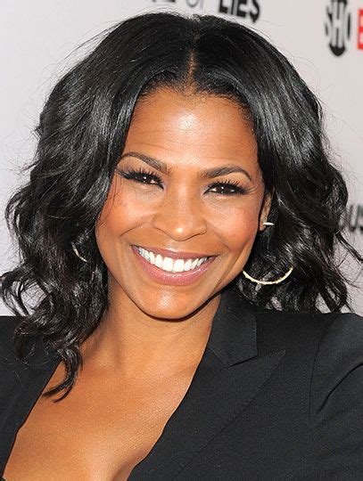 Without Bangs Wavy Long Black Lace Front Nia Long Wigs