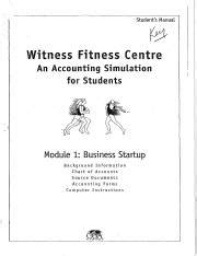 Witness Fitness Centre Accounting Module 2 Answers PDF