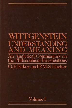 Wittgenstein Understanding and Meaning Epub