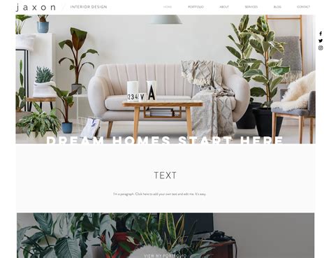 Wix Interior Design Templates