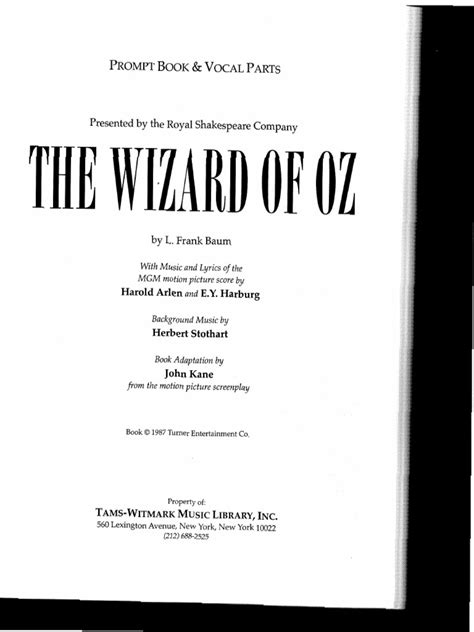 Wizard-of-oz-script Ebook Doc