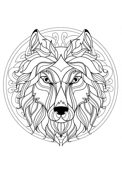 Wolf Mandalas Coloring Book for Adults Wolf and Mandala Pattern for Relaxation and Mindfulness PDF