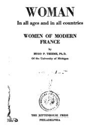 Woman In All Ages and in All Countries Women of Modern France by H P Thieme Reader