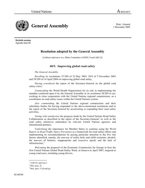 Women In Development General Assembly Resolution 2000 Doc