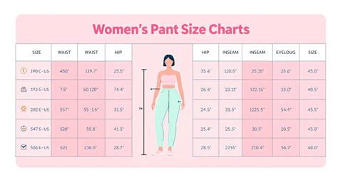 Women Pant Size Conversion Chart