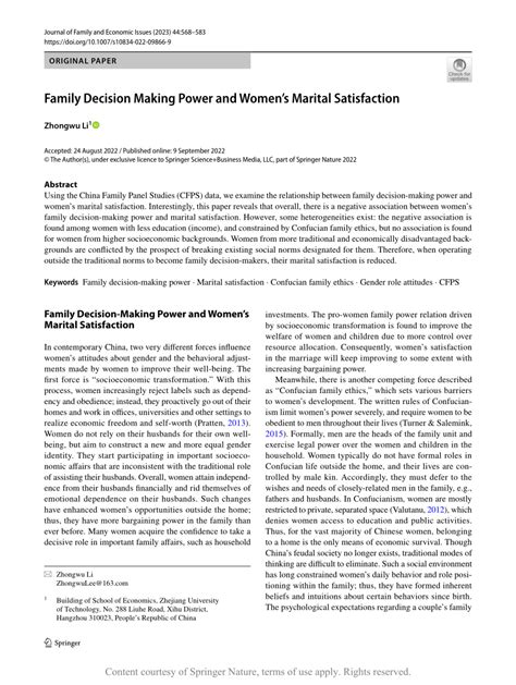 Women in Family Decision Making PDF