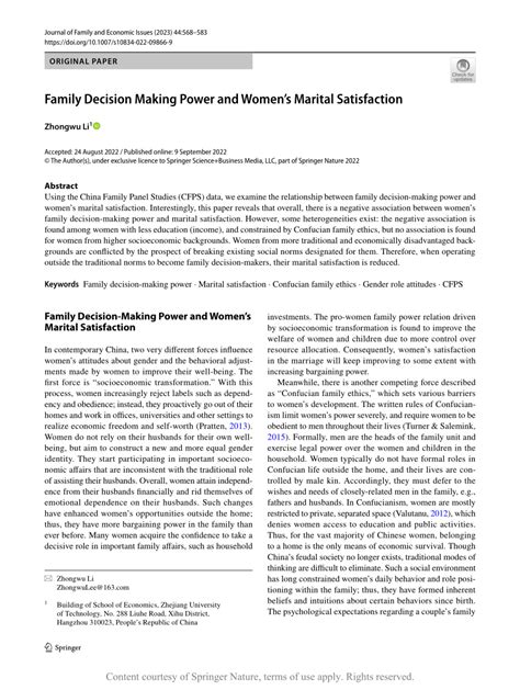 Women in Family Decision Making PDF