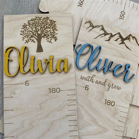 Wooden Childrens Growth Chart
