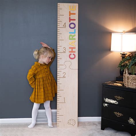Wooden Growth Chart Ruler