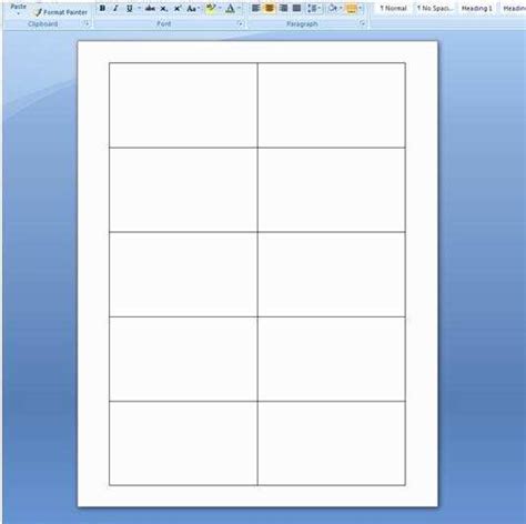 Word Business Card Template Blank