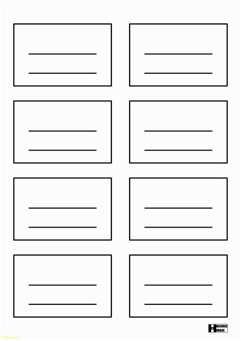 Word Index Card Template