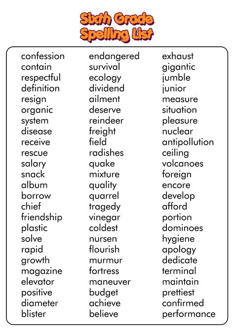 Word List