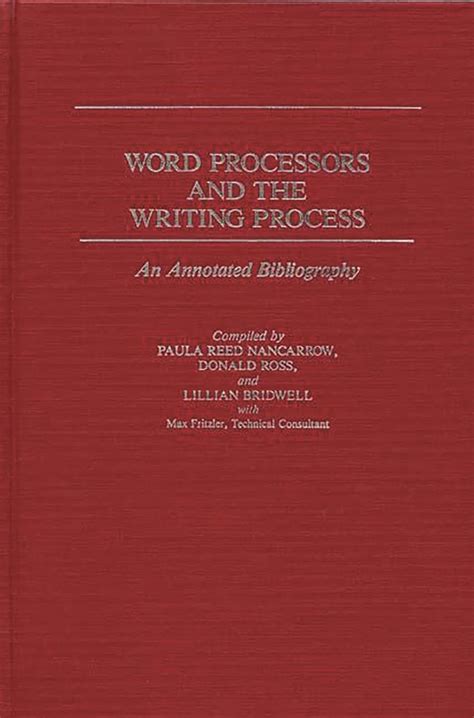 Word Processors and the Writing Process An Annotated Bibliography Epub